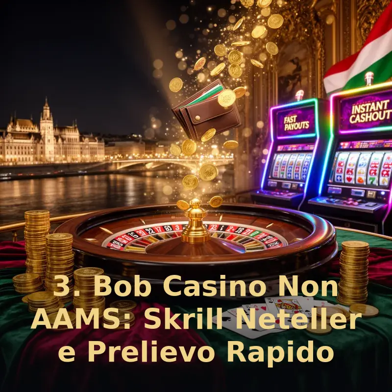 3. Bob Casino Non AAMS: Skrill Neteller e Prelievo Rapido